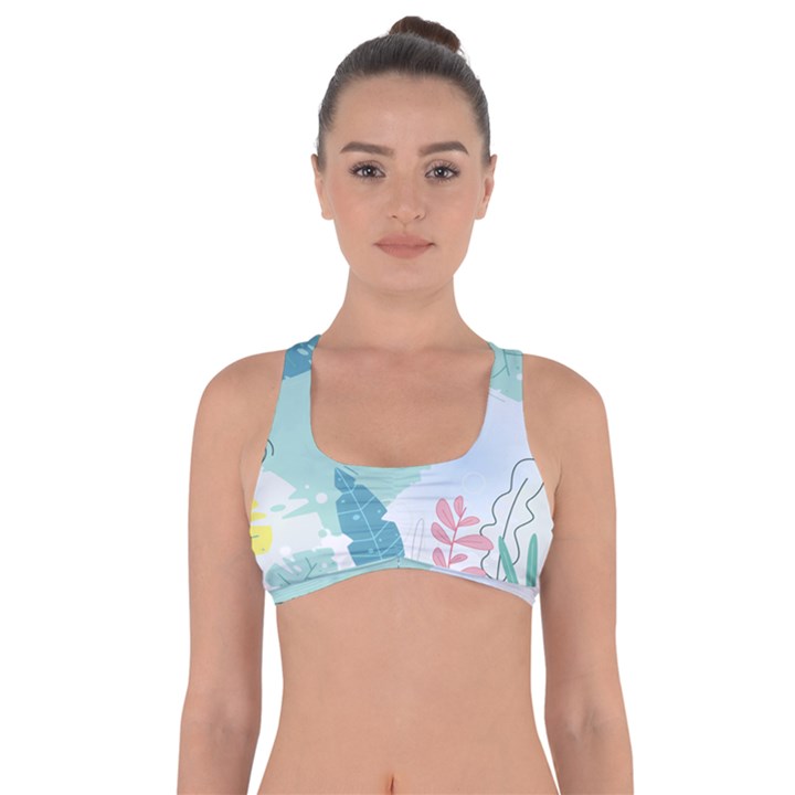 Plants Leaves Border Frame Got No Strings Sports Bra