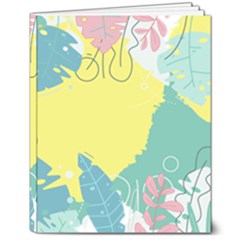 Plants Eaves Border Frame 8  X 10  Softcover Notebook by Grandong