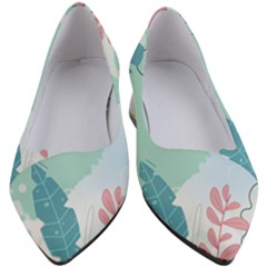 Plants Leaves Border Frame Women s Block Heels  by Grandong