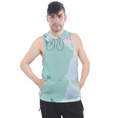 Plants Leaves Border Frame Men s Sleeveless Hoodie by Grandong