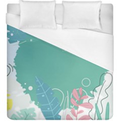 Plant Leaves Border Frame Duvet Cover (king Size) by Grandong