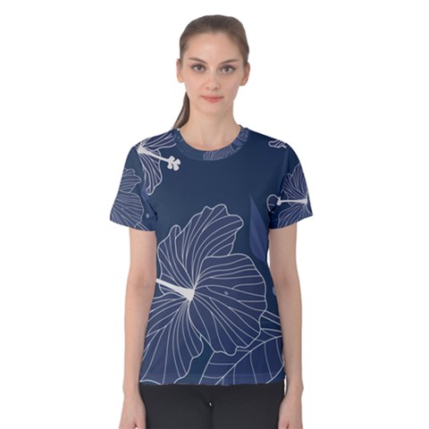 Flowers Petals Leaves Foliage Women s Cotton T-shirt by Grandong