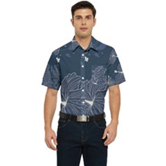 Flowers Petals Leaves Foliage Men s Short Sleeve Pocket Shirt  by Grandong