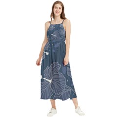 Flowers Petals Leaves Foliage Boho Sleeveless Summer Dress by Grandong