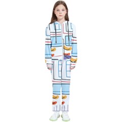 Sketch Line Art Doodles Design Kids  Tracksuit by Grandong