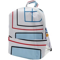 Sketch Line Art Doodles Design Zip Up Backpack by Grandong