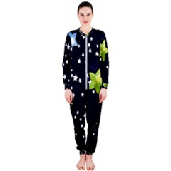 Abstract Eart Cover Blue Gift Onepiece Jumpsuit (ladies) by Grandong