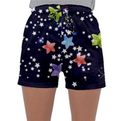 Abstract Eart Cover Blue Gift Sleepwear Shorts by Grandong