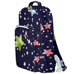 Abstract Eart Cover Blue Gift Double Compartment Backpack by Grandong