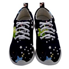 Abstract Eart Cover Blue Gift Women Athletic Shoes by Grandong