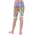 Flower Leaves Foliage Grass Doodle Kids  Mid Length Swim Shorts View2