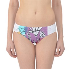 Flower Leaves Foliage Grass Doodle Hipster Bikini Bottoms by Grandong