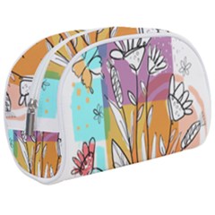 Flower Leaves Foliage Grass Doodle Make Up Case (medium) by Grandong