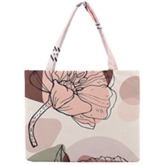 Abstract Flower Leaves Pattern Mini Tote Bag by Grandong