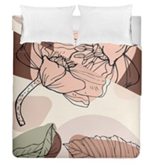 Abstract Flower Leaves Pattern Duvet Cover Double Side (queen Size) by Grandong