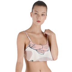 Abstract Flower Leaves Pattern Layered Top Bikini Top  by Grandong