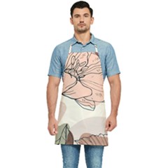 Abstract Flower Leaves Pattern Kitchen Apron by Grandong