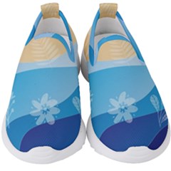 Flower Branch Corolla Wreath Lease Art Kids  Slip On Sneakers by Grandong