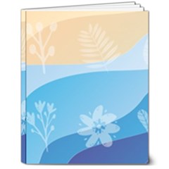 Flower Branch Corolla Wreath Lease Art 8  X 10  Hardcover Notebook by Grandong