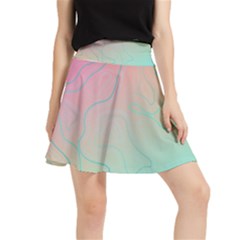 Lines Shapes Stripes Corolla Waistband Skirt by Grandong