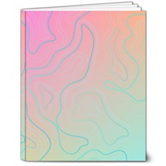 Lines Shapes Stripes Corolla 8  X 10  Softcover Notebook by Grandong