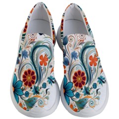 Flowers Scrapbook Decorate Women s Lightweight Slip Ons by Grandong