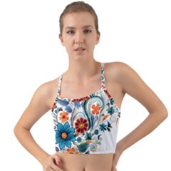 Flowers Scrapbook Decorate Mini Tank Bikini Top by Grandong