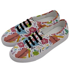 Flowers Spring Background Wallpaper Men s Classic Low Top Sneakers by Grandong