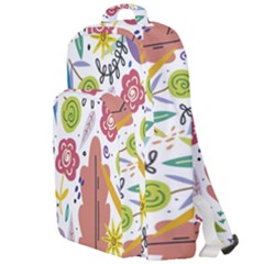 Flowers Spring Background Wallpaper Double Compartment Backpack by Grandong