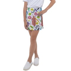 Flowers Spring Background Wallpaper Kids  Tennis Skirt by Grandong