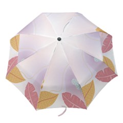 Plants Leaves Wallpaper Background Folding Umbrellas by Grandong