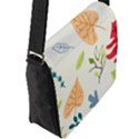 Leaves Plants Background Branches Flap Closure Messenger Bag (L) View2