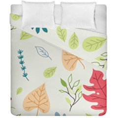 Leaves Plants Background Branches Duvet Cover Double Side (california King Size) by Grandong