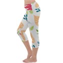 Leaves Plants Background Branches Capri Yoga Leggings View2