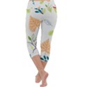 Leaves Plants Background Branches Capri Yoga Leggings View4