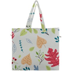 Leaves Plants Background Branches Canvas Travel Bag by Grandong