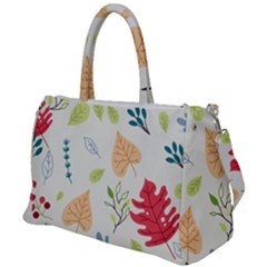 Leaves Plants Background Branches Duffel Travel Bag by Grandong