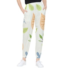 Leaves Plants Background Branches Women s Tapered Pants by Grandong