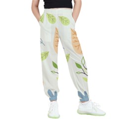 Leaves Plants Background Branches Kids  Joggers by Grandong