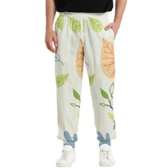 Leaves Plants Background Branches Men s Elastic Waist Pants by Grandong