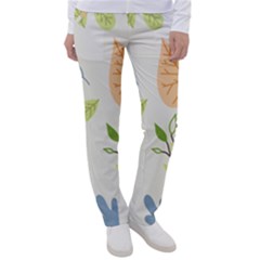 Leaves Plants Background Branches Women s Casual Pants by Grandong