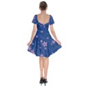 Flowers Floral Background Short Sleeve Bardot Dress View2