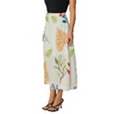 Leaves Plants Background Branches Classic Midi Chiffon Skirt View2