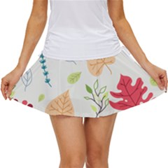 Leaves Plants Background Branches Women s Skort by Grandong