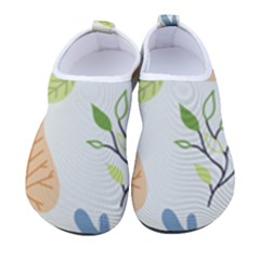 Leaves Plants Background Branches Men s Sock-style Water Shoes