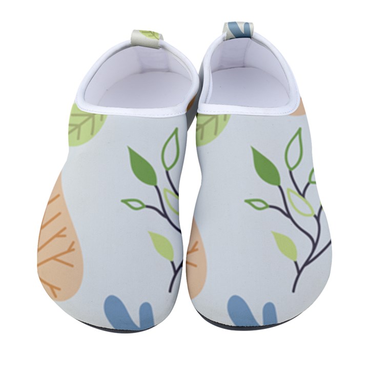 Leaves Plants Background Branches Men s Sock-Style Water Shoes