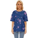 Flowers Floral Background Oversized Basic T-Shirt View1