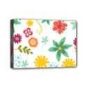 Flowers Leaves Background Floral Mini Canvas 7  x 5  (Stretched) View1