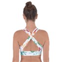 Flowers Leaves Background Floral Cross Back Sports Bra View2