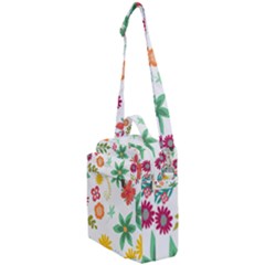 Flowers Leaves Background Floral Crossbody Day Bag by Grandong